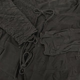 JURGEN LEHL J0132KJ601 リンクス編み ジャガード コットン カーディガン ブラック レディース ヨーガンレール【中古】6-0117M∞