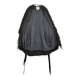 MIHARA YASUHIRO 七分袖 ベルト付き ガウン コート ブラック レディース ミハラヤスヒロ【中古】5-1128T♪