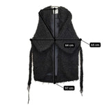 MIHARA YASUHIRO 七分袖 ベルト付き ガウン コート ブラック レディース ミハラヤスヒロ【中古】5-1128T♪