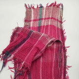 tamaki niime チェック マフラー ストール ピンク レディース 玉木新雌/タマキニイメ【中古】5-1130M∞