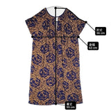 marimekko 52531-45059 KUMARRUS レーヨン ワンピース ネイビー イエロー レディース マリメッコ【中古】6-0510S∞