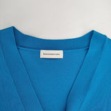 BARNYARDSTORM ゴールドボタン Vネック ニットジレ ベスト ブルー レディース バンヤードストーム【中古】5-1119M∞