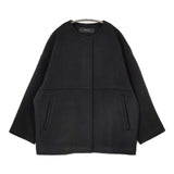 JOURNAL STANDARD スーパー140ビーバーノーカラーショートコート 定価31900円 23AW ブラック レディース ジャーナルスタンダード【中古】5-1022T♪