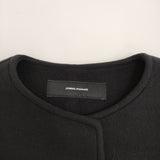 JOURNAL STANDARD スーパー140ビーバーノーカラーショートコート 定価31900円 23AW ブラック レディース ジャーナルスタンダード【中古】5-1022T♪