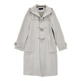 SHIPS ファーダッフルコート 定価57200円 フォックスファー 314-15-0498 サイズ36 ライトグレー レディース シップス【中古】5-1022T♪