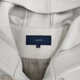 SHIPS ファーダッフルコート 定価57200円 フォックスファー 314-15-0498 サイズ36 ライトグレー レディース シップス【中古】5-1022T♪