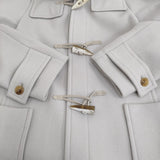 SHIPS ファーダッフルコート 定価57200円 フォックスファー 314-15-0498 サイズ36 ライトグレー レディース シップス【中古】5-1022T♪