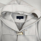 SHIPS ファーダッフルコート 定価57200円 フォックスファー 314-15-0498 サイズ36 ライトグレー レディース シップス【中古】5-1022T♪