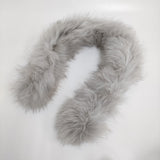 SHIPS ファーダッフルコート 定価57200円 フォックスファー 314-15-0498 サイズ36 ライトグレー レディース シップス【中古】5-1022T♪