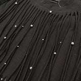 ISABEL MARANT BIANEA スタッズ フリンジハーフスリーププルオーバー 定価92400円 半袖Ｔシャツ カットソー ブラック レディース イザベルマラン【中古】6-0407S♪