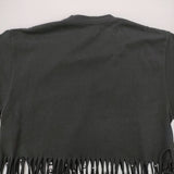 ISABEL MARANT BIANEA スタッズ フリンジハーフスリーププルオーバー 定価92400円 半袖Ｔシャツ カットソー ブラック レディース イザベルマラン【中古】6-0407S♪