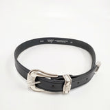 TORY LEATHER レザーウェスタンベルト 定価19800円 サイズ30 革 USA製 ブライドルレザー ベルト ブラック レディース トリーレザー【中古】5-1112G◎