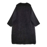 HYKE HYKE FAUX SHEARLING COAT 232-17425 サイズ1 定価93500円 コート 23AW ブラック レディース ハイク【中古】5-1011A♪