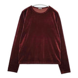 Steven Alan VELOUR LONG SLEEVE PULLOVER ベロア カットソー ワインレッド レディース スティーブンアラン【中古】5-1119T∞