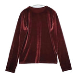 Steven Alan VELOUR LONG SLEEVE PULLOVER ベロア カットソー ワインレッド レディース スティーブンアラン【中古】5-1119T∞