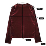 Steven Alan VELOUR LONG SLEEVE PULLOVER ベロア カットソー ワインレッド レディース スティーブンアラン【中古】5-1119T∞