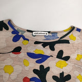 mina perhonen ta8863 marguerite 38 ウール ワンピース ピンクベージュ マルチカラー レディース ミナペルホネン【中古】5-1119T∞