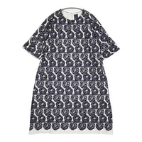 mina perhonen 未使用 flair 刺繍 サイズ38 定価99000円 aba3008 ワンピース 23AW ホワイト ブラック レディース ミナペルホネン【中古】5-1011M♪