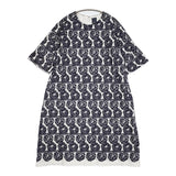mina perhonen 未使用 flair 刺繍 サイズ38 定価99000円 aba3008 ワンピース 23AW ホワイト ブラック レディース ミナペルホネン【中古】5-1011M♪