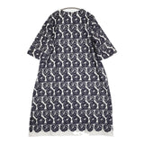 mina perhonen 未使用 flair 刺繍 サイズ38 定価99000円 aba3008 ワンピース 23AW ホワイト ブラック レディース ミナペルホネン【中古】5-1011M♪