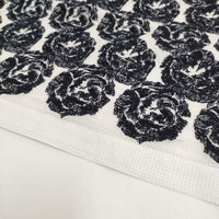 mina perhonen 未使用 flair 刺繍 サイズ38 定価99000円 aba3008 ワンピース 23AW ホワイト ブラック レディース ミナペルホネン【中古】5-1011M♪