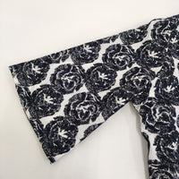 mina perhonen 未使用 flair 刺繍 サイズ38 定価99000円 aba3008 ワンピース 23AW ホワイト ブラック レディース ミナペルホネン【中古】5-1011M♪