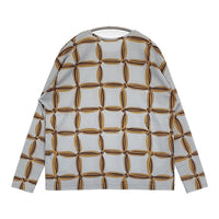mina perhonen solmio ads8971 38 定価26400円 長袖Ｔシャツ カットソー 25SS ライトブルー ブラウン レディース ミナペルホネン【中古】5-1011M♪