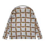 mina perhonen solmio ads8971 38 定価26400円 長袖Ｔシャツ カットソー 25SS ライトブルー ブラウン レディース ミナペルホネン【中古】5-1011M♪