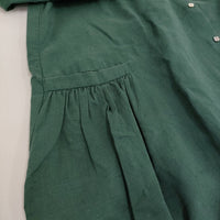 mina perhonen kori リネン 刺繍 シャツワンピース サイズ38 定価88000円 aas3900 22SS グリーン レディース ミナペルホネン【中古】5-1011M♪