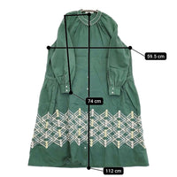 mina perhonen kori リネン 刺繍 シャツワンピース サイズ38 定価88000円 aas3900 22SS グリーン レディース ミナペルホネン【中古】5-1011M♪