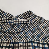 mina perhonen minamo シルクウール 定価81400円 サイズF ワンピース 19AW ネイビー ホワイト ブラック レディース ミナペルホネン【中古】5-1204M∞