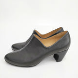 mina perhonen tikki カーフレザー 24.5cm 定価66000円 パンプス ブラック レディース ミナペルホネン【中古】5-1112G◎