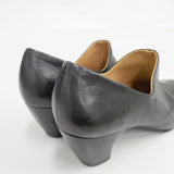 mina perhonen tikki カーフレザー 24.5cm 定価66000円 パンプス ブラック レディース ミナペルホネン【中古】5-1112G◎