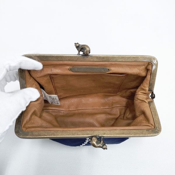 mina perhonen tambourine カドルポーチ がま口 ポーチ ネイビー