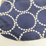 mina perhonen tambourine カドルポーチ がま口 ポーチ ネイビー ホワイト レディース ミナペルホネン【中古】5-1112G◎