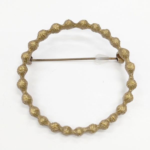 mina perhonen tambourine 真鍮 アンティークゴールド ブローチ ゴールド レディース ミナペルホネン【中古】5-1112G◎