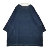 45R/45rpm インディゴダンボール裏毛DRESS 定価35200円 ワンピース ネイビー レディース フォーティーファイブアールピーエム【中古】5-1126M∞