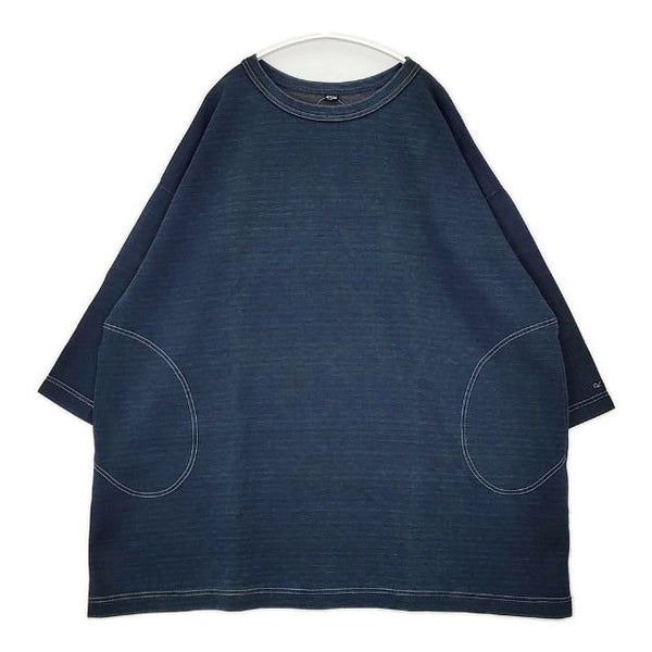 45R/45rpm インディゴダンボール裏毛DRESS 定価35200円 ワンピース ネイビー レディース フォーティーファイブアールピーエム【中古】5-1126M∞