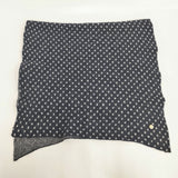 45R/45rpm ウールドット柄 マフラー ストール ネイビー ホワイト レディース フォーティーファイブアールピーエム【中古】5-1112T◎