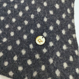 45R/45rpm ウールドット柄 マフラー ストール ネイビー ホワイト レディース フォーティーファイブアールピーエム【中古】5-1112T◎