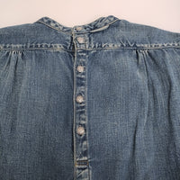 45R/45rpm 45プチデニムのリボンブラウス（重）定価51700円 シャツ 24AW ブルー レディース フォーティーファイブアールピーエム【中古】5-1011M♪