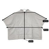 45R/45rpm 双糸裏毛フードポンチョ定価35200円 コットン ポンチョ グレー レディース フォーティーファイブアールピーエム【中古】5-1126T∞