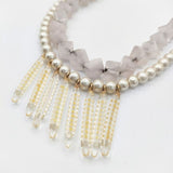 petite robe noire コットンパール キューブ 2連 ネックレス アイボリー レディース プティローブノアー【中古】5-1130G∞