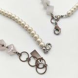 petite robe noire コットンパール キューブ 2連 ネックレス アイボリー レディース プティローブノアー【中古】5-1130G∞