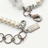 petite robe noire コットンパール キューブ 2連 ネックレス アイボリー レディース プティローブノアー【中古】5-1130G∞