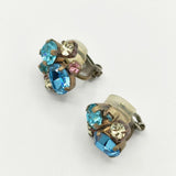 petite robe noire ラインストーン ビジュー イヤリング ブルー マルチカラー レディース プティローブノアー【中古】5-1130G∞