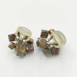 petite robe noire ラインストーン ビジュー イヤリング ブルー マルチカラー レディース プティローブノアー【中古】5-1130G∞