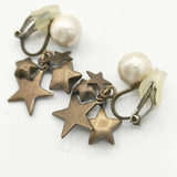 petite robe noire 星 コットンパール イヤリング オフホワイト ゴールド レディース プティローブノアー【中古】5-1130G∞