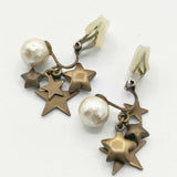 petite robe noire 星 コットンパール イヤリング オフホワイト ゴールド レディース プティローブノアー【中古】5-1130G∞