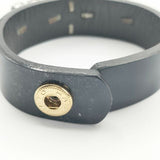 petite robe noire ラインストーン ビジュー レザー ブレスレット 濃紺 ネイビー マルチカラー レディース プティローブノアー【中古】5-1130G∞